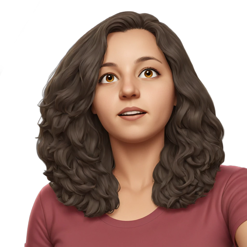 realistic portrait of girl emoji