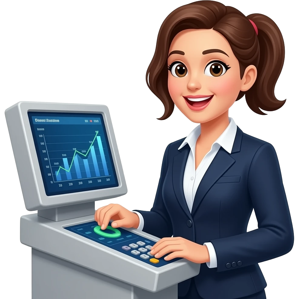 female finance fun human machine emoji