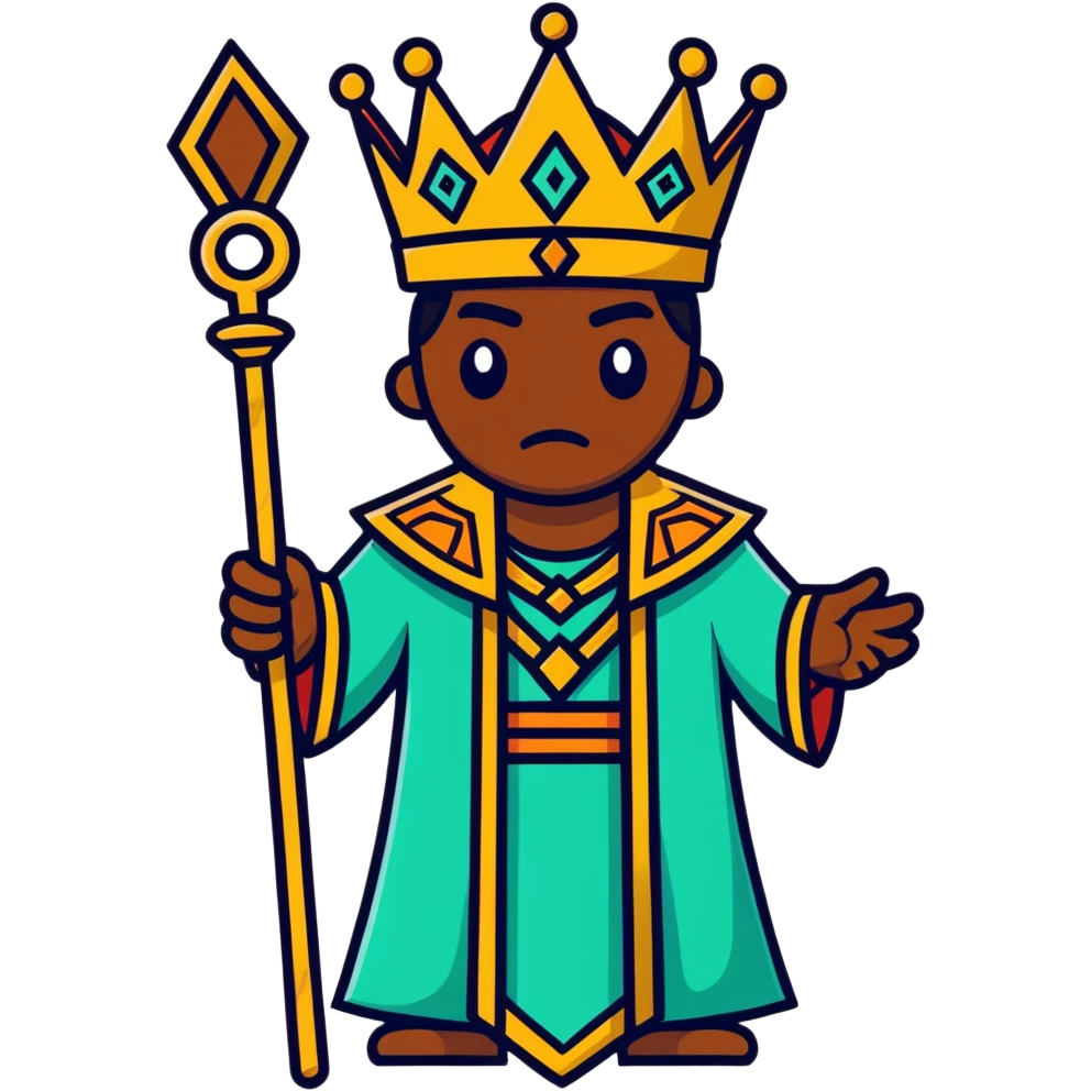 Ebony voodoo king emoji