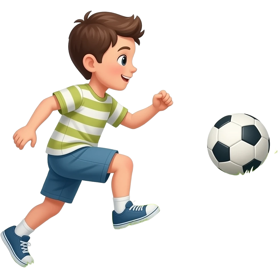 a boy on the bottom of a hill rolling a ball up the hill emoji