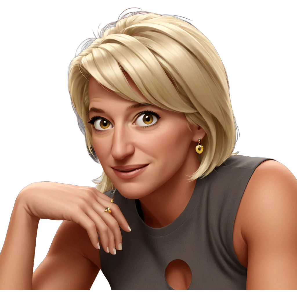 blonde girl with earrings emoji