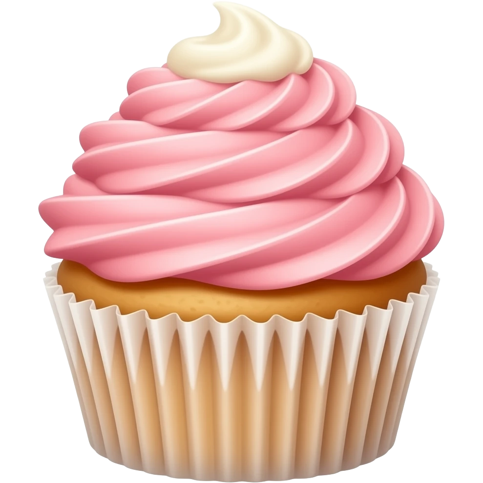 Cupcake with pink icing emoji