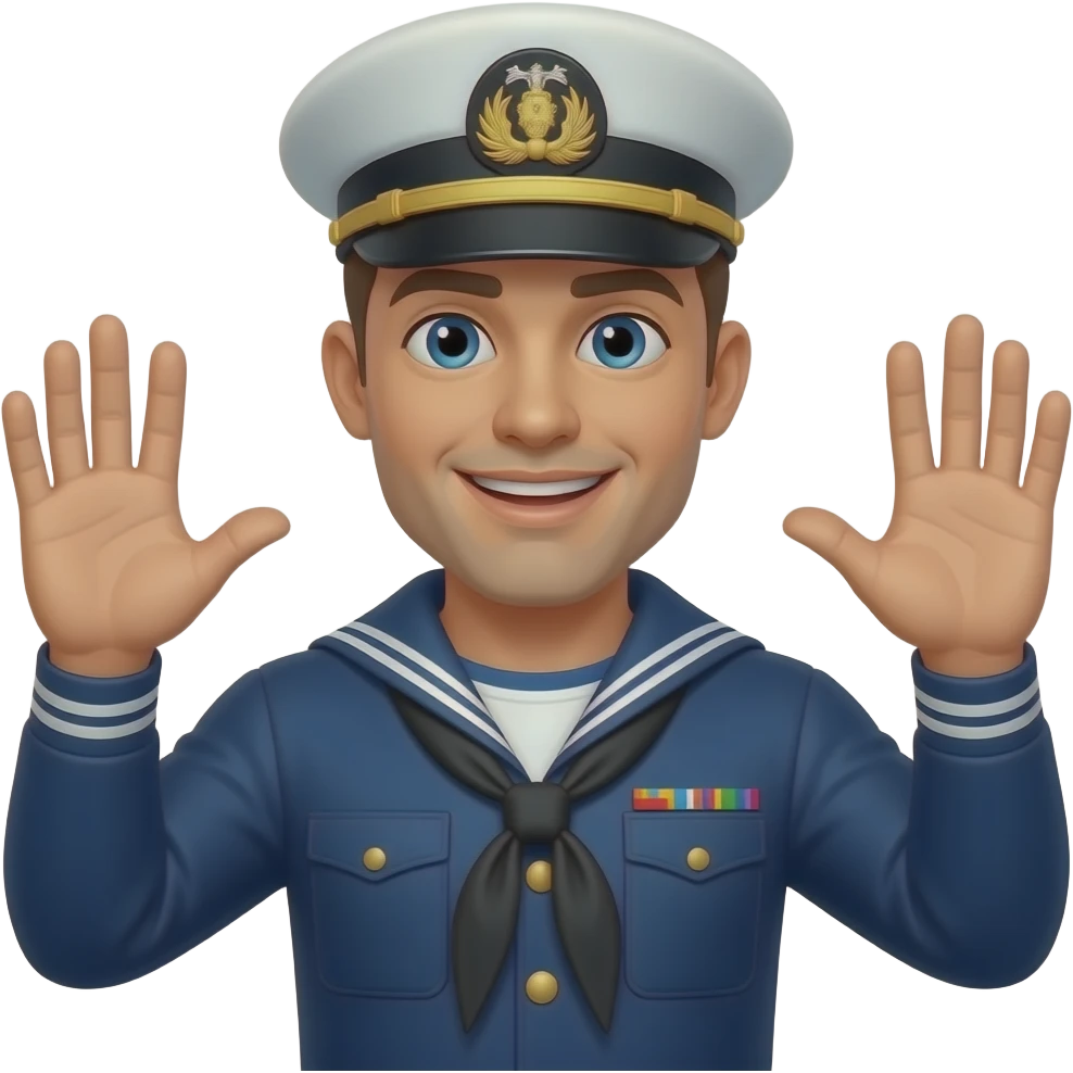 Marine with his hands up saying make it make sense emoji