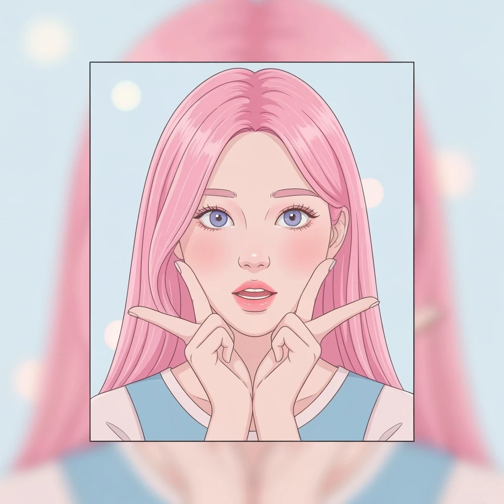 kpop album, cute, expressive, minimal emoji