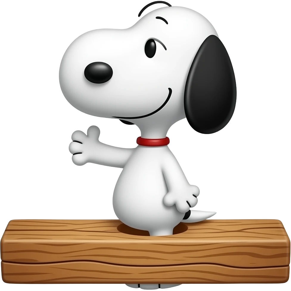 Snoopy and wood stock emoji