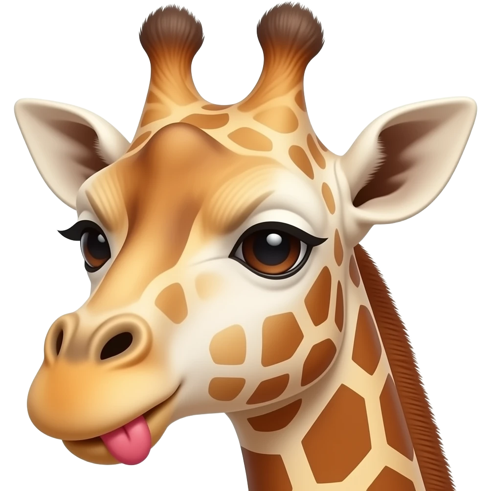 Giraffe Kopf mit kussmund emoji