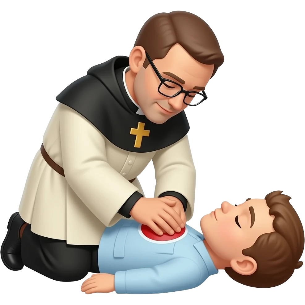 The priest is a resuscitator emoji