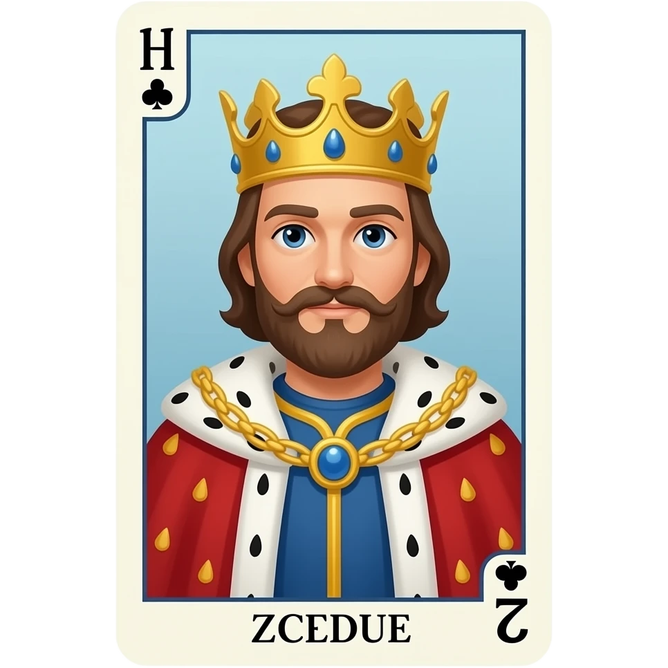 medieval King inside Tarot Card emoji