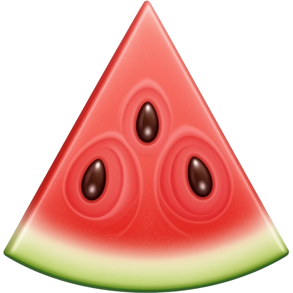 Make a seedless watermelon slice no seeds not even 1 remove all seeds emoji