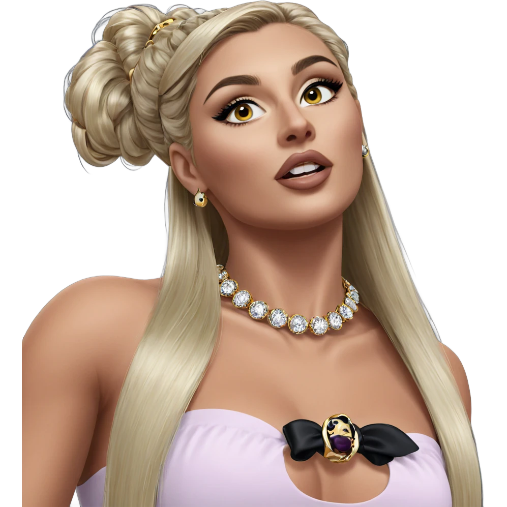 blonde beauty with elegant jewelry emoji