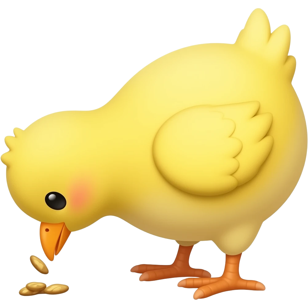 Cartoon chicks pecking emoji