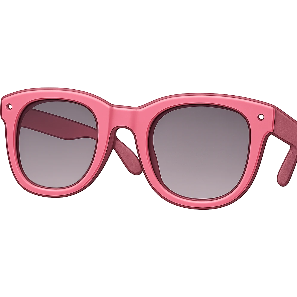 digital illustration of pink sunglasses, no background emoji