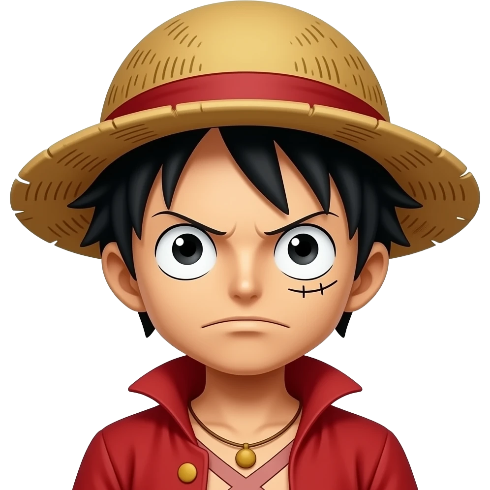 Monkey d luffy serious emoji