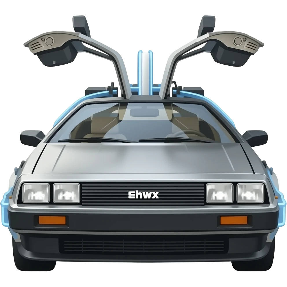 delorean time machine emoji