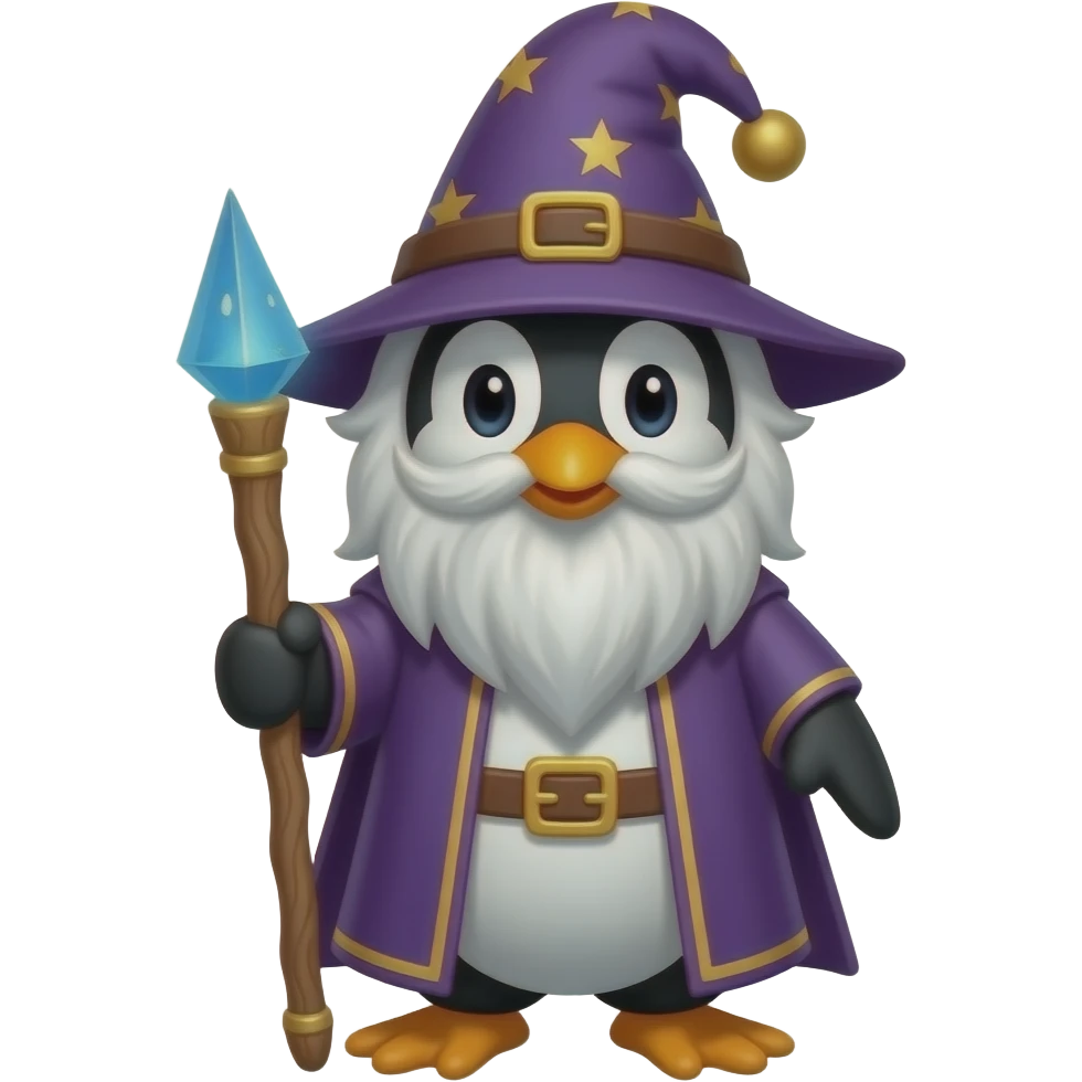 Penguin Wizard emoji