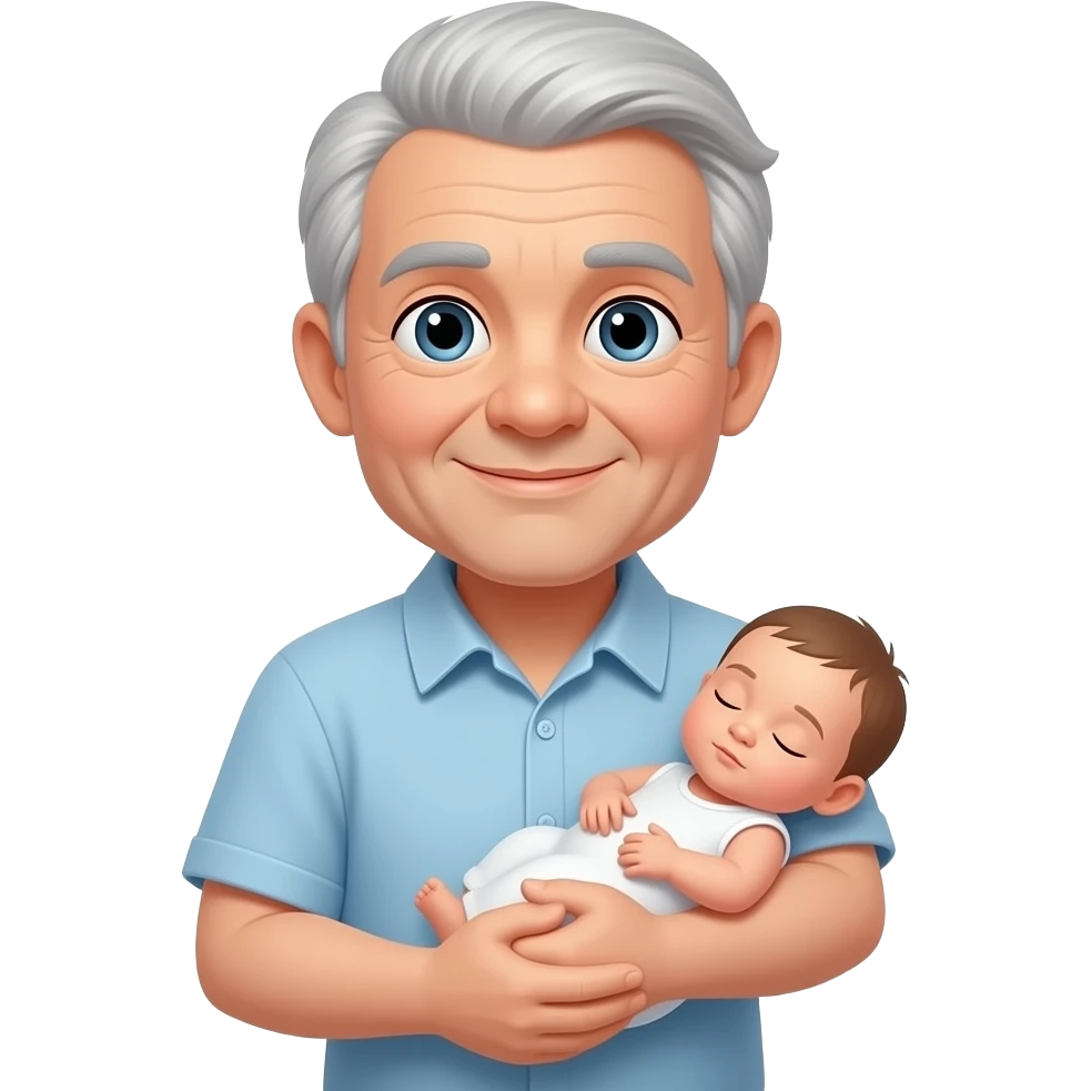 grandfather-with-a-baby-in-his-arms emoji