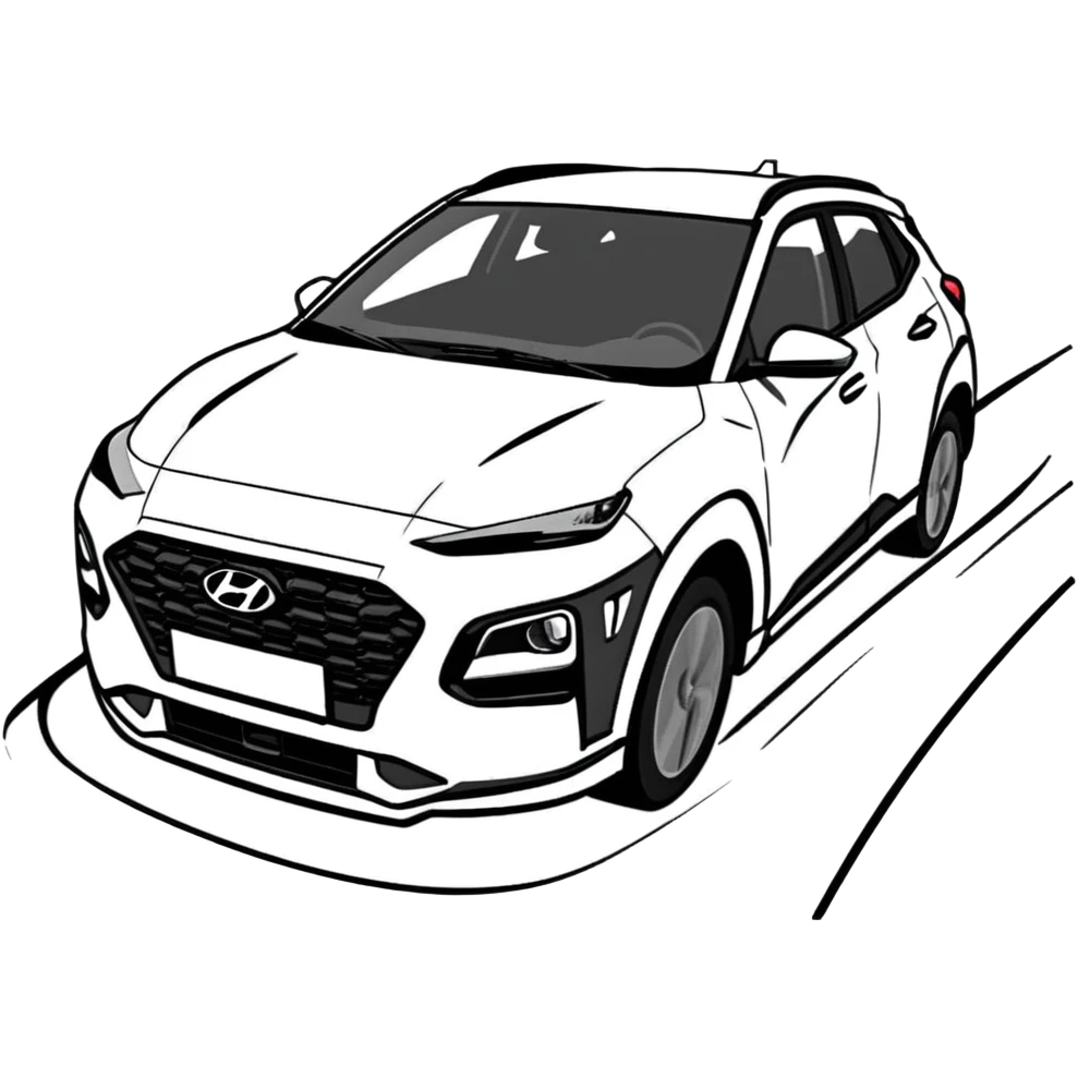 Hyundai kona driving fast emoji