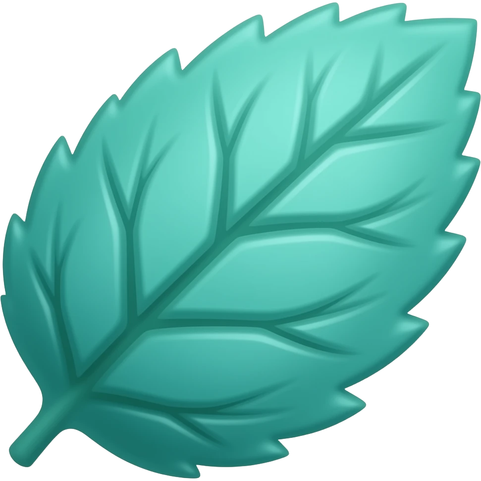 Blue mint emoji