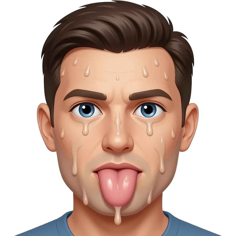Dick in mouth semen all over face emoji