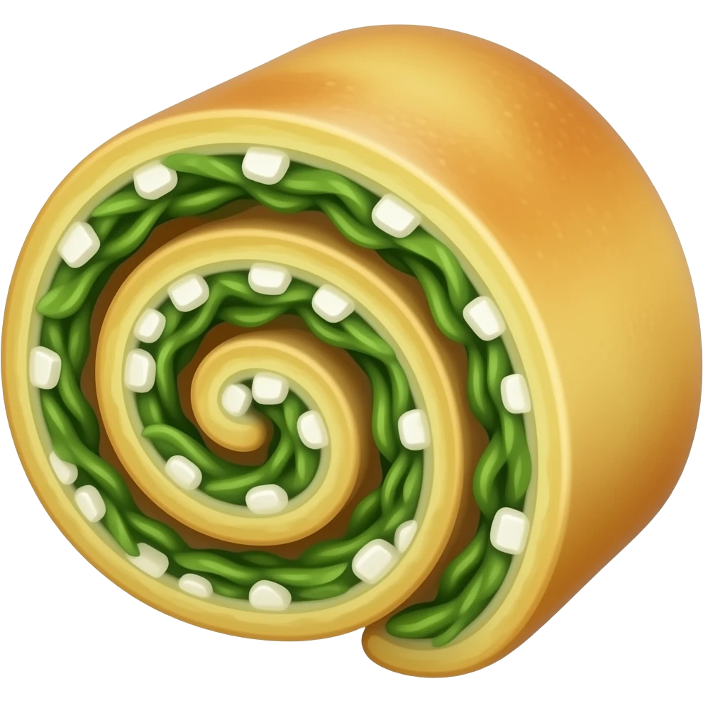 spiraled spanakopita piece emoji