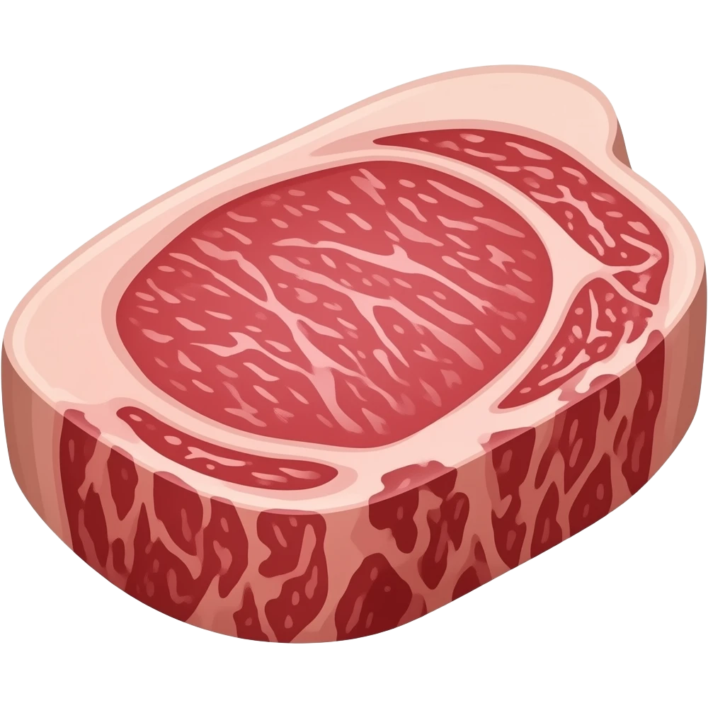 a very big piece of premium and expensive raw japanese wagyu A5 with high marble score emoji