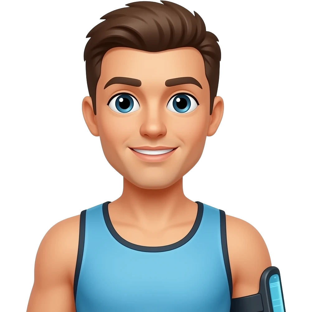 cuidar da saúde e corpo atleta emoji