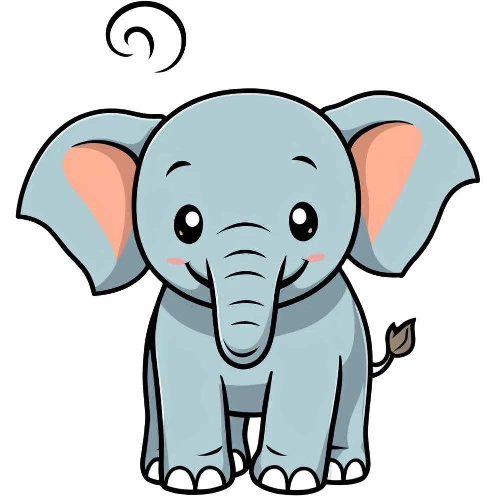 Laughing elephant emoji
