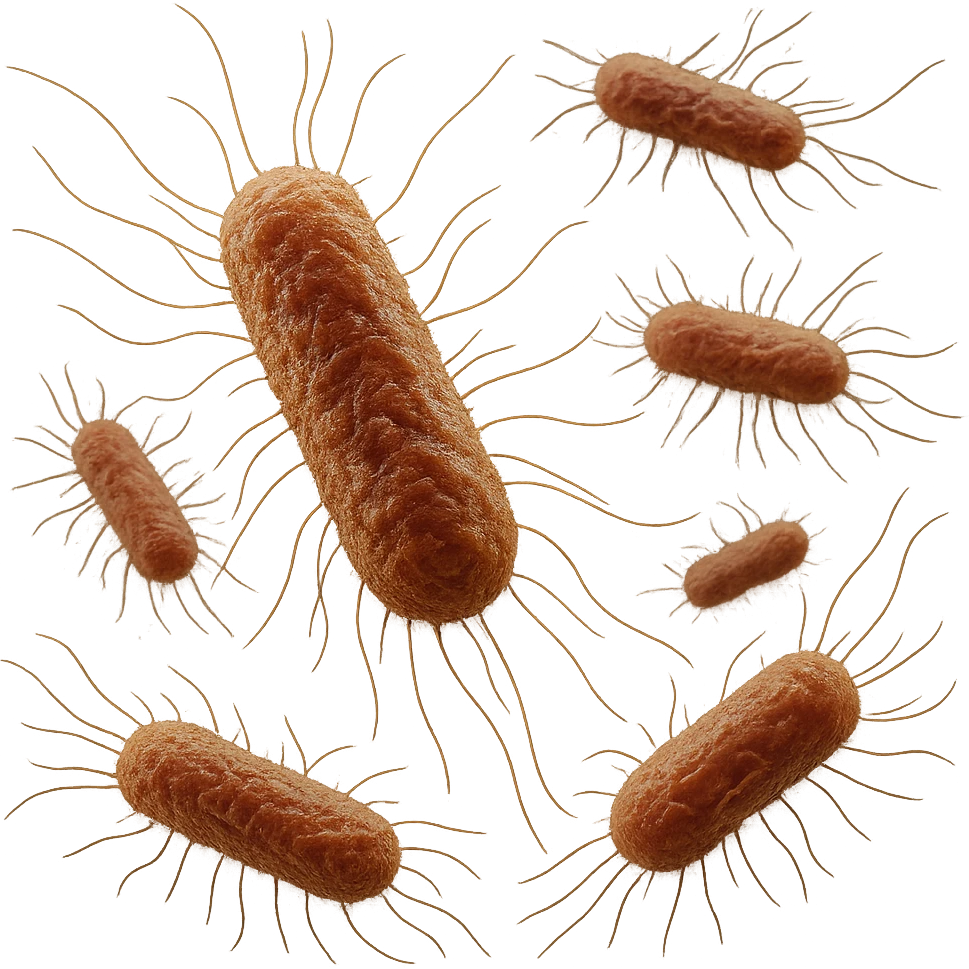 batteri intestinali anatomici fluttuano in aria, iperrealistico 4k emoji
