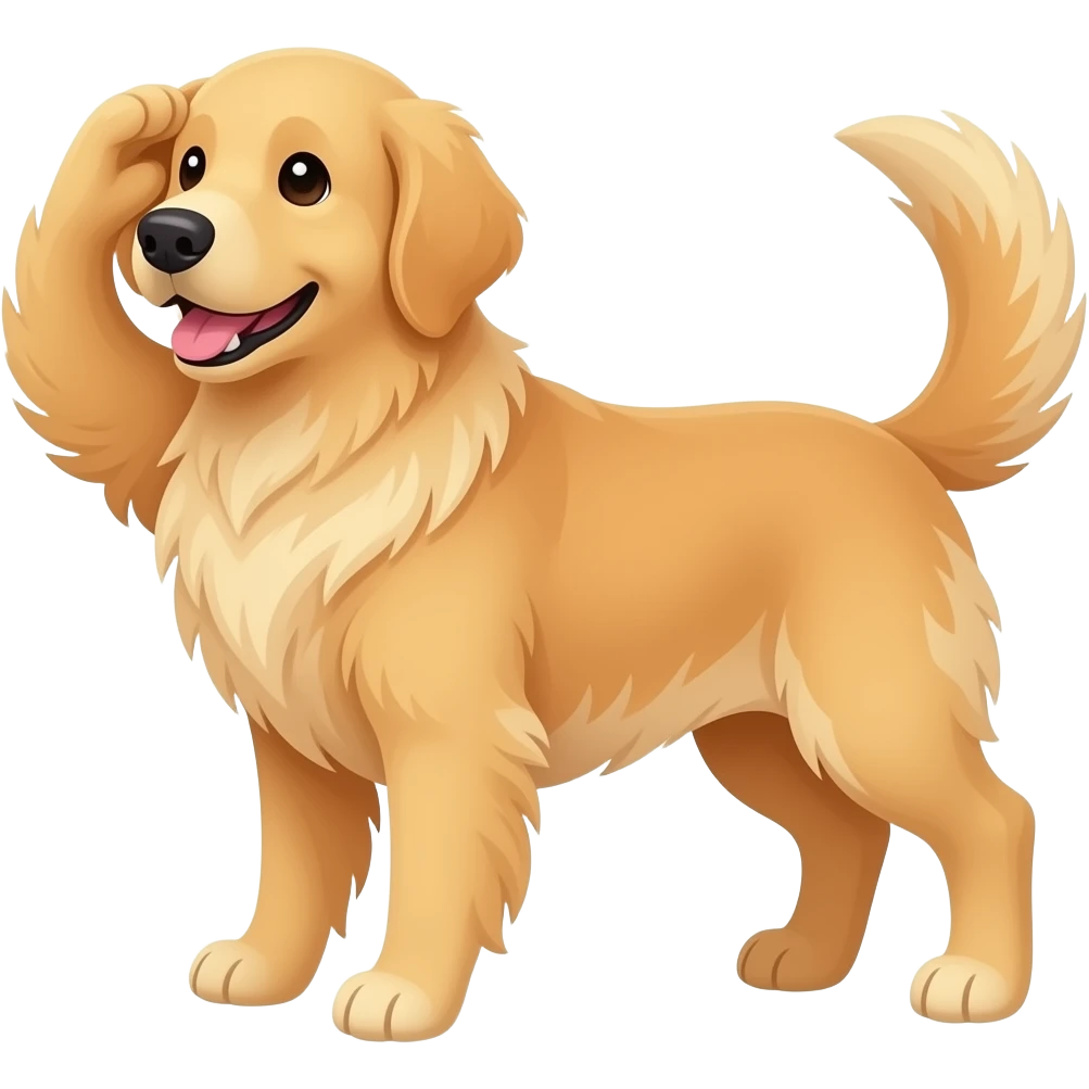 saluting golden retriever emoji