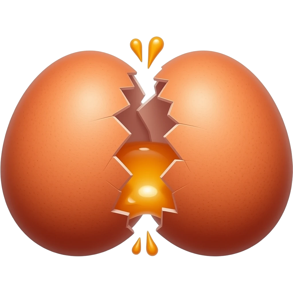 Two red eggs knocking head to head emoji