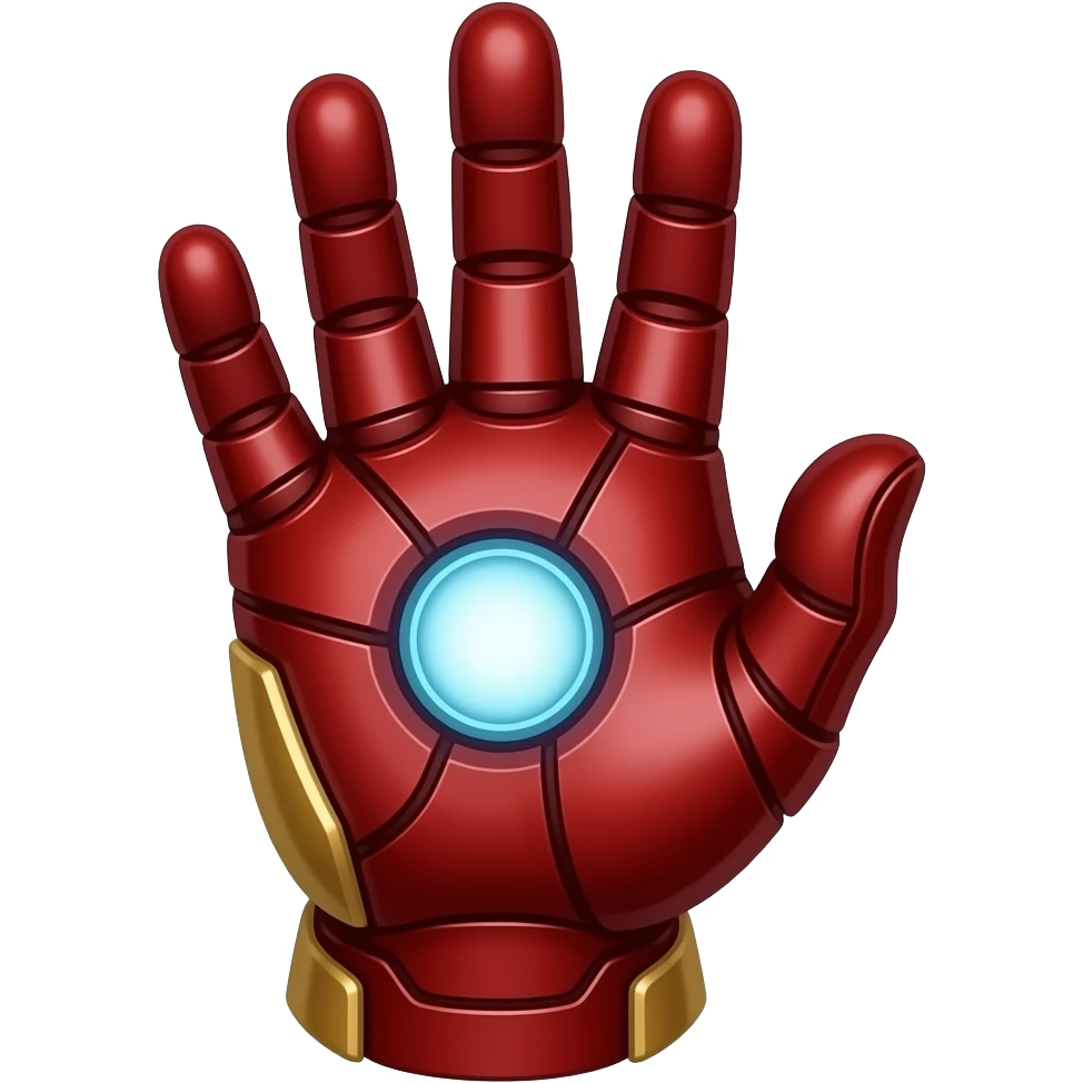 Iron man glove with the infinite stones emoji