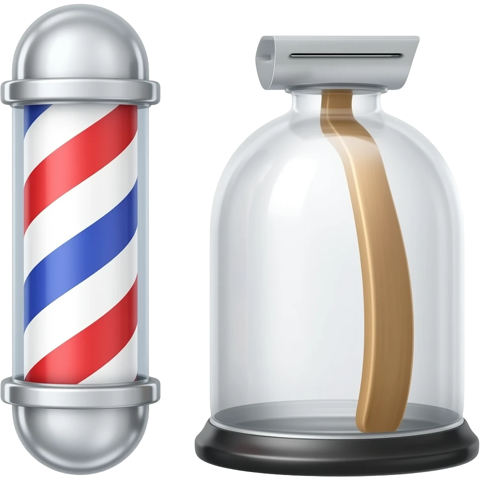 Barber machine and razor emoji