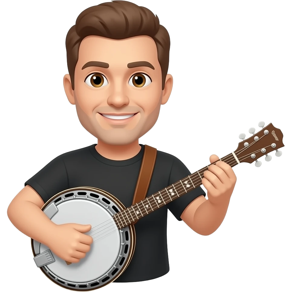 german with banjo emoji