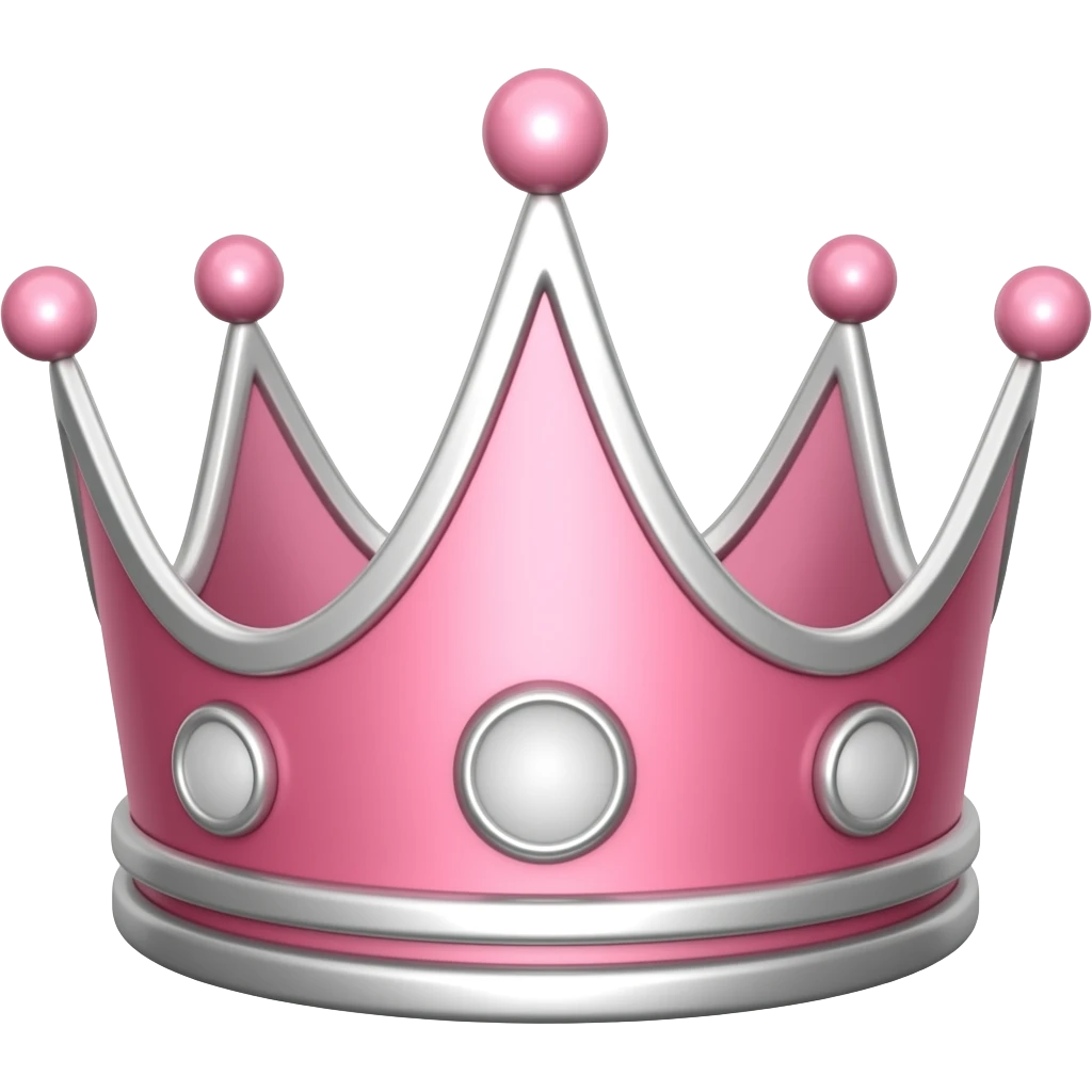 corona rosa con brillos emoji