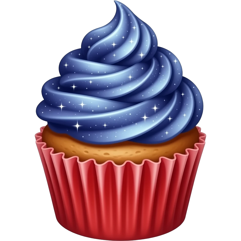 Cosmic red cupcake emoji