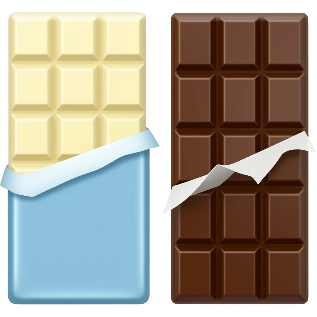 Emoji chocolat blanc et noir emoji