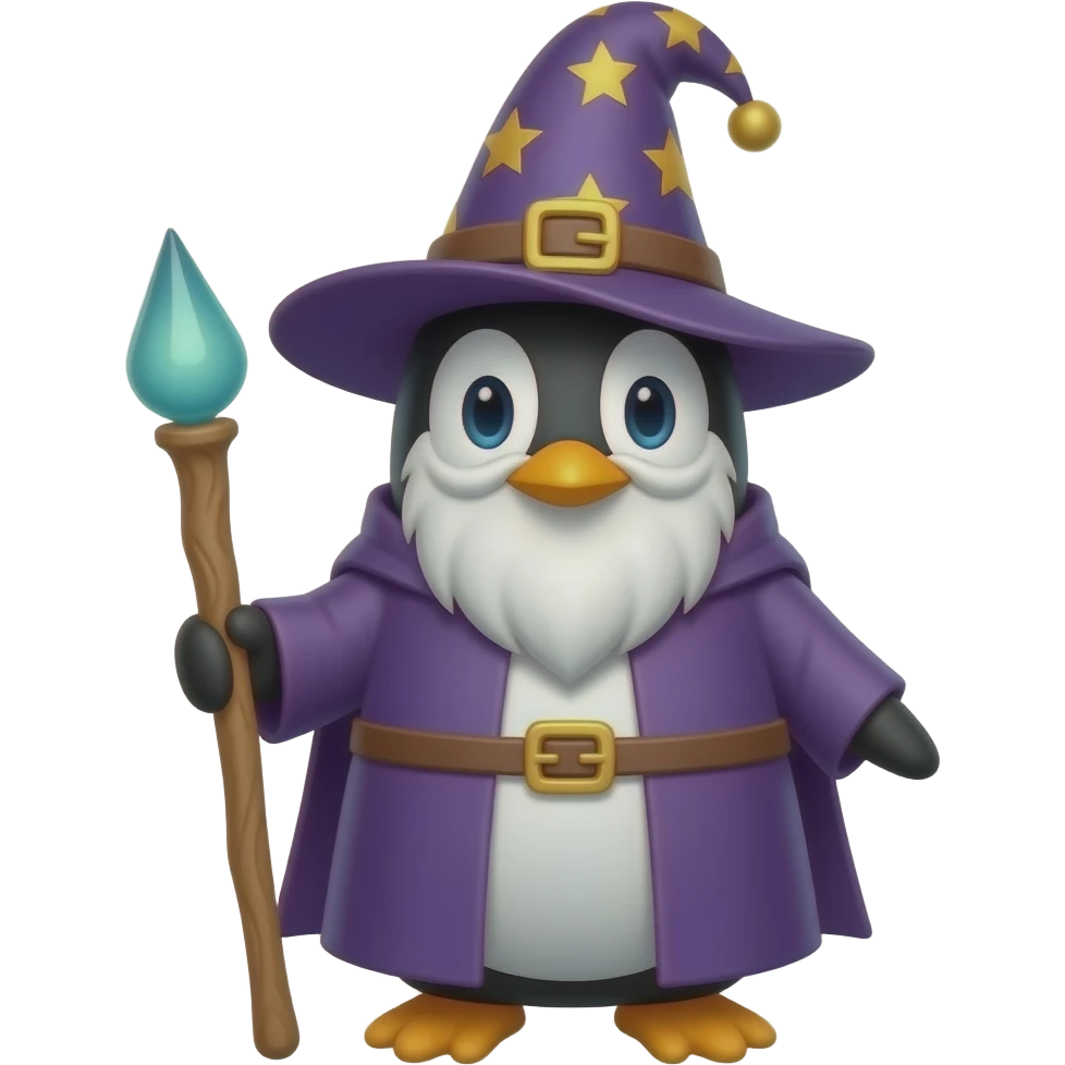 Penguin Wizard emoji