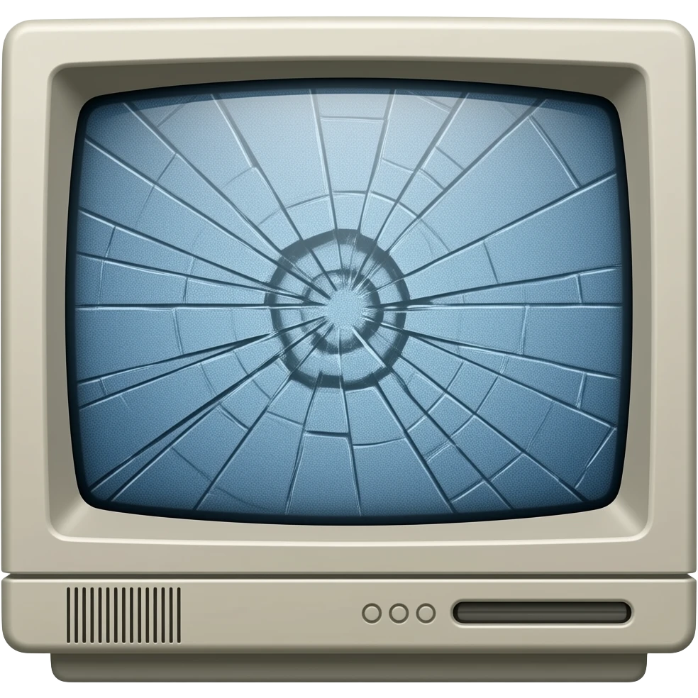 old TV with bad signal emoji