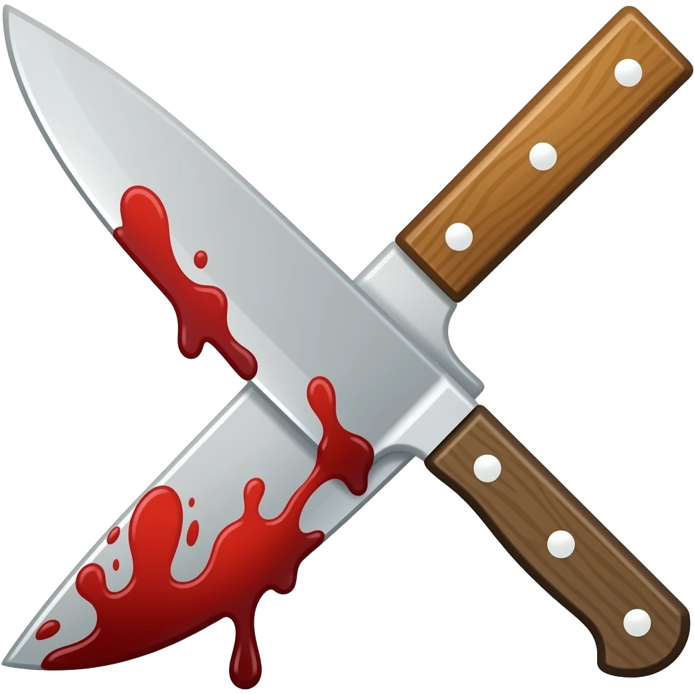 emoji knife with blood on it emoji