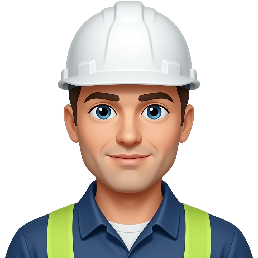 Operador con casco blanco emoji