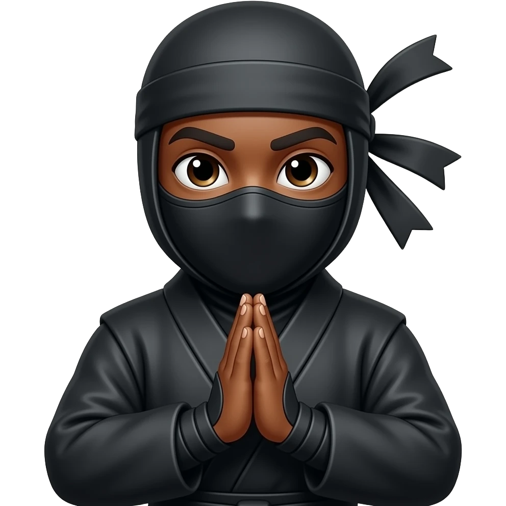 🥷🏾🙏🏿 emoji