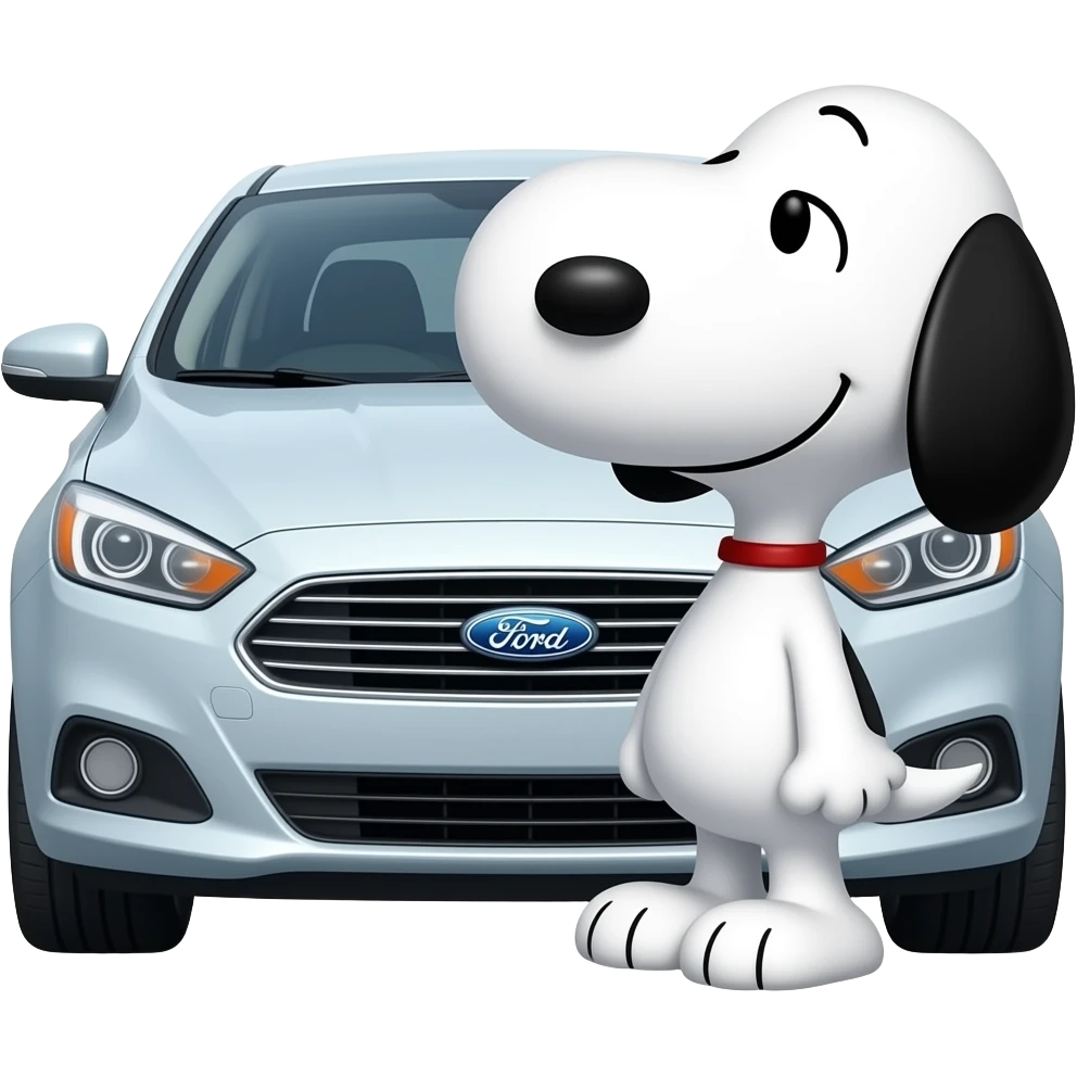 Snoopy facing Ford emoji
