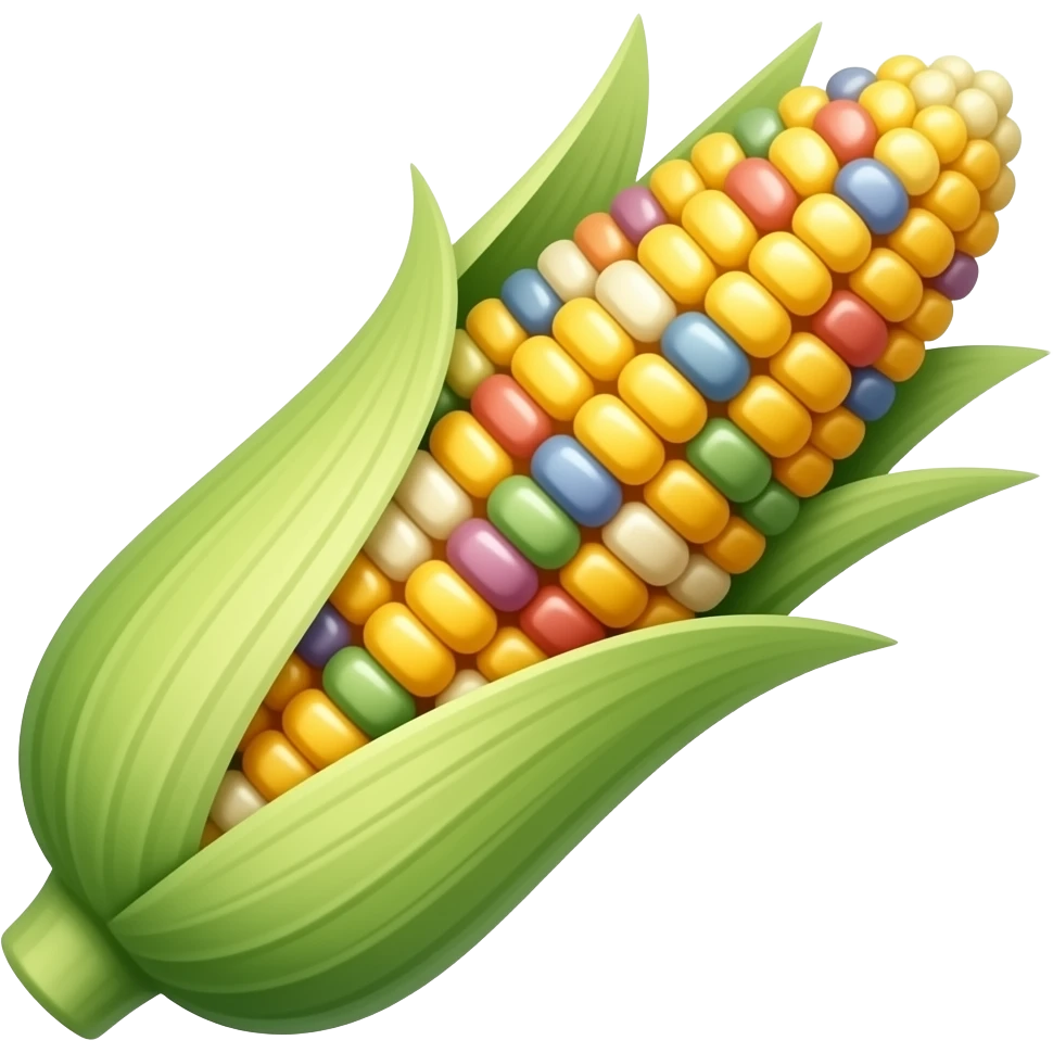 Multi color corn emoji