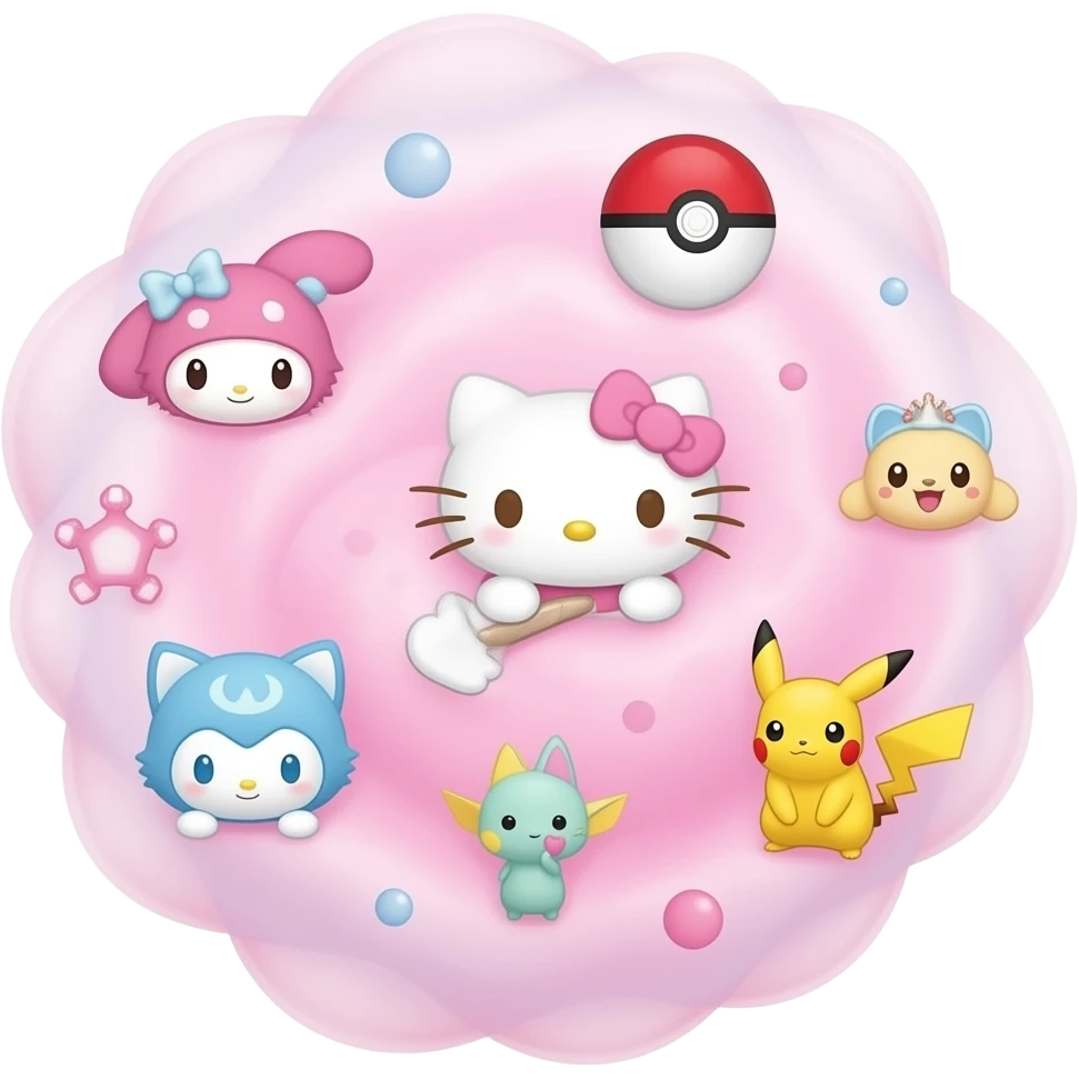 Cotton candy sanrio my style Pokémon!! emoji