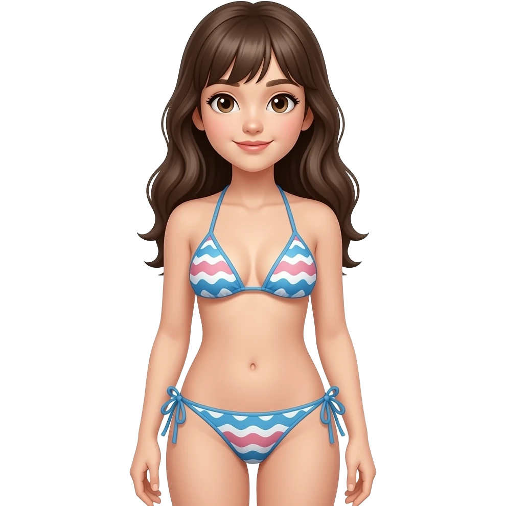 Full body bikini girl photo emoji