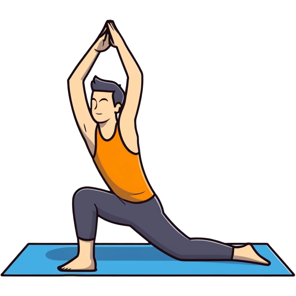 A man doing rehabilitation exercises on a yoga mat emoji