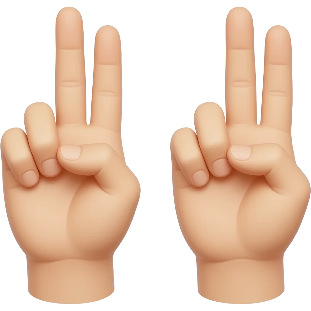 both hands showing three fingers emoji