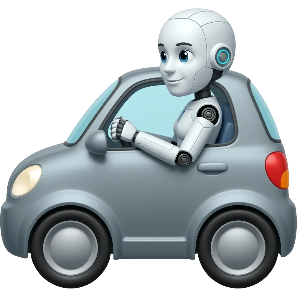 ai driving a car emoji