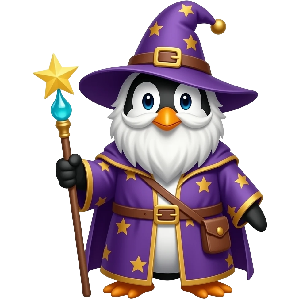 Penguin Wizard emoji