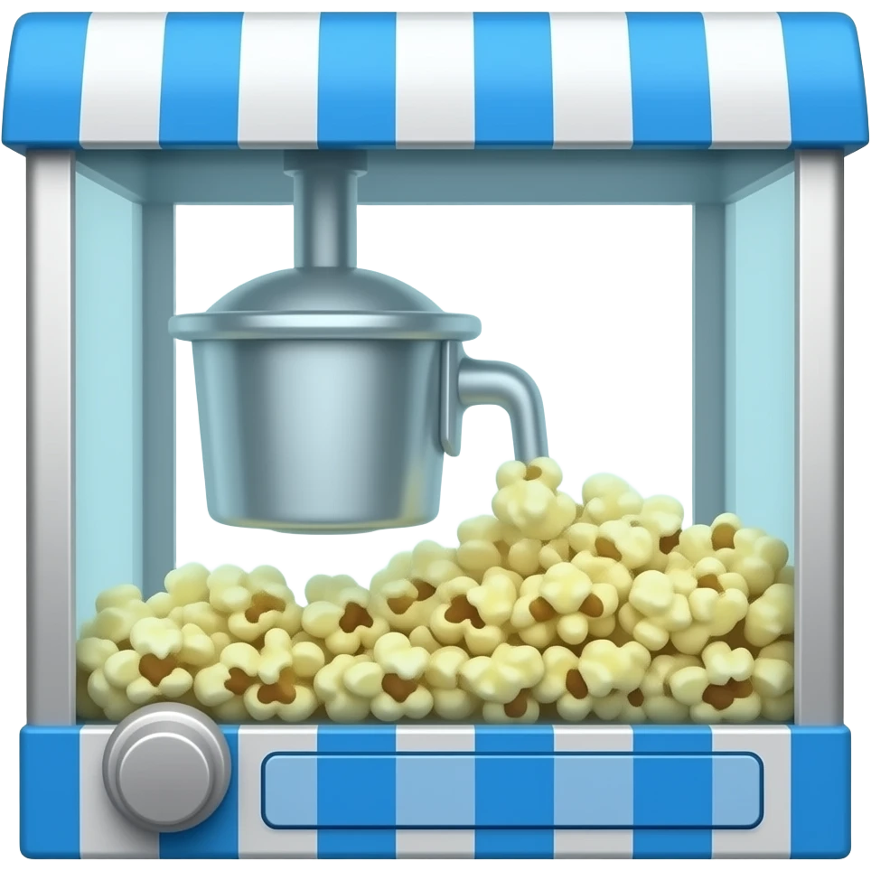 Blue Popcorn machine emoji